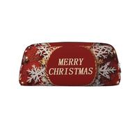 GDSHJKLW Merry Christmas Too Leather Pencil Case Large Capacity Pen Pouch,Zipper Makeup Bag For Women Men Travel Toiletry Bags Waterproof Cosmetic Bag Wide-Open Coin Pouch Purse