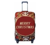 GDSHJKLW Merry Christmas Too Travel Luggage Cover Suitcase Protector Washable Elastic Suitcase Cover Anti-Scratch Luggage Protector Travel Suitcase Baggage Cover Fits 18-32 Inch Suitcase, Black, S