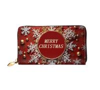 GDSHJKLW Merry Christmas Too Women Wallets Leather Zip Around Clutch Purses Waterproof Credit Card Holder With Phone Holder Ladies Travel Coin Purse