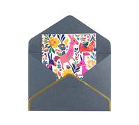 GDSHJKLW Mexican Otomi Animals Greeting Card with Black Envelopes, 4x6 Thinking of You Cards Happy Birthday Wedding Invitation Blank Note Card for All Occasions