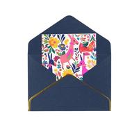 GDSHJKLW Mexican Otomi Animals Greeting Card with Blue Envelopes, 4x6 Thinking of You Cards Happy Birthday Wedding Invitation Blank Note Card for All Occasions