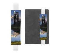 GDSHJKLW Mountain And Lake Pictures Elastic Band Pen Holder Detachable Pu Leather Pen Sleeve Pouch Journal Pencil Holder Pencil Case Office Supplies Gift For Hardcover Journals Notebooks Planners