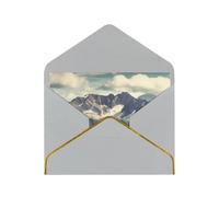 GDSHJKLW Mountains Scenery Greeting Card with Light Grey Envelopes, 4x6 Thinking of You Cards Happy Birthday Wedding Invitation Blank Note Card for All Occasions