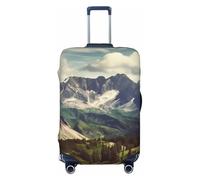 GDSHJKLW Mountains Scenery Travel Luggage Cover Suitcase Protector Washable Elastic Suitcase Cover Anti-Scratch Luggage Protector Travel Suitcase Baggage Cover Fits 18-32 Inch Suitcase, Black, S