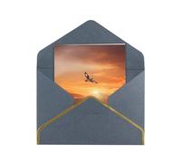 GDSHJKLW Native American Tribes Greeting Card with Black Envelopes, 4x6 Thinking of You Cards Happy Birthday Wedding Invitation Blank Note Card for All Occasions