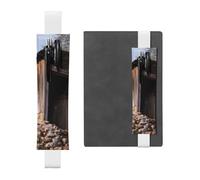 GDSHJKLW Old Ancient Outhouse Elastic Band Pen Holder Detachable Pu Leather Pen Sleeve Pouch Journal Pencil Holder Pencil Case Office Supplies Gift For Hardcover Journals Notebooks Planners