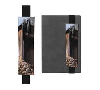 GDSHJKLW Old Ancient Outhouse Elastic Band Pen Holder Detachable Pu Leather Pen Sleeve Pouch Journal Pencil Holder Pencil Case Office Supplies Gift For Hardcover Journals Notebooks Planners