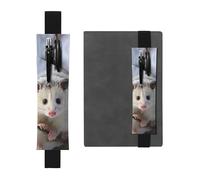 GDSHJKLW Opossum In Snow Elastic Band Pen Holder Detachable Pu Leather Pen Sleeve Pouch Journal Pencil Holder Pencil Case Office Supplies Gift For Hardcover Journals Notebooks Planners