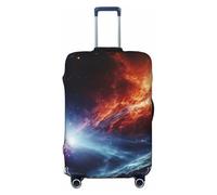 GDSHJKLW Outer Space Stars Travel Luggage Cover Suitcase Protector Washable Elastic Suitcase Cover Anti-Scratch Luggage Protector Medium Travel Suitcase Baggage Cover Fits 18-32 Inch Suitcase, Black