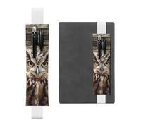 GDSHJKLW Owl Birds Elastic Band Pen Holder Detachable Pu Leather Pen Sleeve Pouch Journal Pencil Holder Pencil Case Office Supplies Gift For Hardcover Journals Notebooks Planners