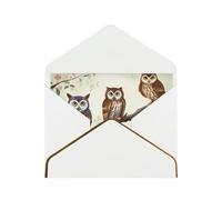 GDSHJKLW Owls on a branch Greeting Card with White Envelopes, 4x6 Thinking of You Cards Happy Birthday Wedding Invitation Blank Note Card for All Occasions