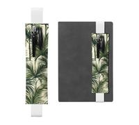 GDSHJKLW Palm Tree Elastic Band Pen Holder Detachable Pu Leather Pen Sleeve Pouch Journal Pencil Holder Pencil Case Office Supplies Gift For Hardcover Journals Notebooks Planners