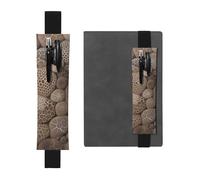 GDSHJKLW Petoskey Stone1 Elastic Band Pen Holder Detachable Pu Leather Pen Sleeve Pouch Journal Pencil Holder Pencil Case Office Supplies Gift For Hardcover Journals Notebooks Planners