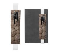 GDSHJKLW Petoskey Stone1 Elastic Band Pen Holder Detachable Pu Leather Pen Sleeve Pouch Journal Pencil Holder Pencil Case Office Supplies Gift For Hardcover Journals Notebooks Planners