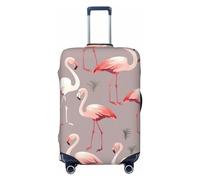 GDSHJKLW Pink Flamingo Pattern Travel Luggage Cover Suitcase Protector Washable Elastic Suitcase Cover Anti-Scratch Luggage Protector Travel Suitcase Baggage Cover Fits 18-32 Inch Suitcase, Black, XL