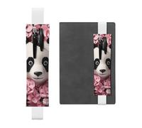 GDSHJKLW Pink Panda Elastic Band Pen Holder Detachable Pu Leather Pen Sleeve Pouch Journal Pencil Holder Pencil Case Office Supplies Gift For Hardcover Journals Notebooks Planners