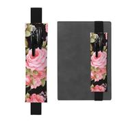 GDSHJKLW Pink Rose Elastic Band Pen Holder Detachable Pu Leather Pen Sleeve Pouch Journal Pencil Holder Pencil Case Office Supplies Gift For Hardcover Journals Notebooks Planners