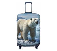 GDSHJKLW Polar Bear Ice Travel Luggage Cover Suitcase Protector Washable Elastic Suitcase Cover Anti-Scratch Luggage Protector Large Travel Suitcase Baggage Cover Fits 18-32 Inch Suitcase, Black, L