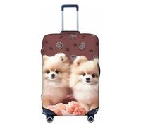 GDSHJKLW Pomeranians Puppies And Point Travel Luggage Cover Suitcase Protector Washable Elastic Suitcase Cover Travel Suitcase Baggage Cover Fits 18-32 Inch Suitcase, Black, M
