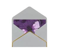 GDSHJKLW Purple Butterfly Greeting Card with Light Grey Envelopes, 4x6 Thinking of You Cards Happy Birthday Wedding Invitation Blank Note Card for All Occasions