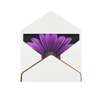 GDSHJKLW Purple Daisy Greeting Card with White Envelopes, 4x6 Thinking of You Cards Happy Birthday Wedding Invitation Blank Note Card for All Occasions