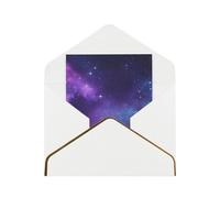 GDSHJKLW Purple Starry Sky Greeting Card with White Envelopes, 4x6 Thinking of You Cards Happy Birthday Wedding Invitation Blank Note Card for All Occasions
