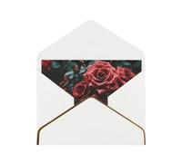 GDSHJKLW Red and black rose Greeting Card with White Envelopes, 4x6 Thinking of You Cards Happy Birthday Wedding Invitation Blank Note Card for All Occasions