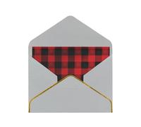 GDSHJKLW Red Black Buffalo Check Plaid Pattern Greeting Card with Light Grey Envelopes, 4x6 Thinking of You Cards Happy Birthday Wedding Invitation Blank Note Card for All Occasions