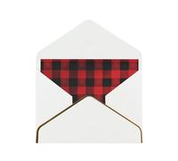 GDSHJKLW Red Black Buffalo Check Plaid Pattern Greeting Card with White Envelopes, 4x6 Thinking of You Cards Happy Birthday Wedding Invitation Blank Note Card for All Occasions