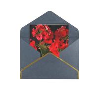 GDSHJKLW Red geraniums1 Greeting Card with Black Envelopes, 4x6 Thinking of You Cards Happy Birthday Wedding Invitation Blank Note Card for All Occasions