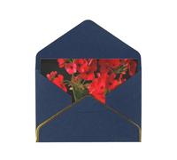 GDSHJKLW Red geraniums1 Greeting Card with Blue Envelopes, 4x6 Thinking of You Cards Happy Birthday Wedding Invitation Blank Note Card for All Occasions