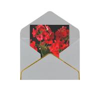 GDSHJKLW Red geraniums1 Greeting Card with Light Grey Envelopes, 4x6 Thinking of You Cards Happy Birthday Wedding Invitation Blank Note Card for All Occasions