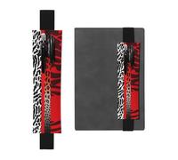 GDSHJKLW Red Leopard And Zebra Animal Elastic Band Pen Holder Detachable Pu Leather Pen Sleeve Pouch Journal Pencil Holder Pencil Case Office Supplies Gift For Hardcover Journals Notebooks Planners