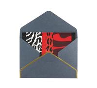 GDSHJKLW Red Leopard and Zebra Animal Greeting Card with Black Envelopes, 4x6 Thinking of You Cards Happy Birthday Wedding Invitation Blank Note Card for All Occasions