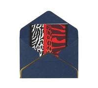 GDSHJKLW Red Leopard and Zebra Animal Greeting Card with Blue Envelopes, 4x6 Thinking of You Cards Happy Birthday Wedding Invitation Blank Note Card for All Occasions
