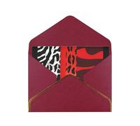 GDSHJKLW Red Leopard and Zebra Animal Greeting Card with Dark Red Envelopes, 4x6 Thinking of You Cards Happy Birthday Wedding Invitation Blank Note Card for All Occasions