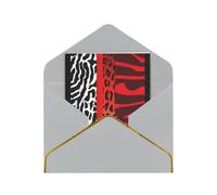 GDSHJKLW Red Leopard and Zebra Animal Greeting Card with Light Grey Envelopes, 4x6 Thinking of You Cards Happy Birthday Wedding Invitation Blank Note Card for All Occasions