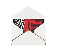 GDSHJKLW Red Leopard and Zebra Animal Greeting Card with White Envelopes, 4x6 Thinking of You Cards Happy Birthday Wedding Invitation Blank Note Card for All Occasions
