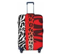GDSHJKLW Red Leopard And Zebra Animal Travel Luggage Cover Suitcase Protector Washable Elastic Suitcase Cover Anti-Scratch Luggage Protector Travel Suitcase Baggage Cover Fits 18-32 Inch Suitcase