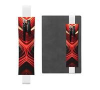 GDSHJKLW Red Line Elastic Band Pen Holder Detachable Pu Leather Pen Sleeve Pouch Journal Pencil Holder Pencil Case Office Supplies Gift For Hardcover Journals Notebooks Planners