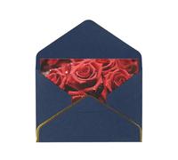 GDSHJKLW Red rose Greeting Card with Blue Envelopes, 4x6 Thinking of You Cards Happy Birthday Wedding Invitation Blank Note Card for All Occasions