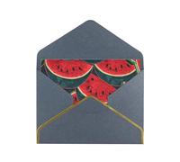 GDSHJKLW Red Watermelon Greeting Card with Black Envelopes, 4x6 Thinking of You Cards Happy Birthday Wedding Invitation Blank Note Card for All Occasions