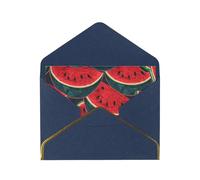 GDSHJKLW Red Watermelon Greeting Card with Blue Envelopes, 4x6 Thinking of You Cards Happy Birthday Wedding Invitation Blank Note Card for All Occasions
