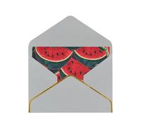 GDSHJKLW Red Watermelon Greeting Card with Light Grey Envelopes, 4x6 Thinking of You Cards Happy Birthday Wedding Invitation Blank Note Card for All Occasions