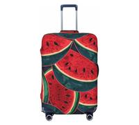 GDSHJKLW Red Watermelon Travel Luggage Cover Suitcase Protector Washable Elastic Suitcase Cover Anti-Scratch Luggage Protector Travel Suitcase Baggage Cover Fits 18-32 Inch Suitcase, Black, L