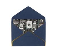GDSHJKLW Retro Cool Camera Collection1 Greeting Card with Blue Envelopes, 4x6 Thinking of You Cards Happy Birthday Wedding Invitation Blank Note Card for All Occasions