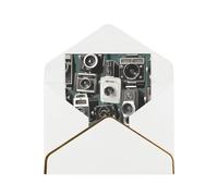 GDSHJKLW Retro Cool Camera Collection1 Greeting Card with White Envelopes, 4x6 Thinking of You Cards Happy Birthday Wedding Invitation Blank Note Card for All Occasions