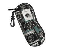 GDSHJKLW Retro Cool Camera Collection1 Sunglasses Soft Case With Belt Clip,Ultra Light Neoprene Zipper Eyeglass Case Retro Cool Camera Collection1 Soft Portable Travel Glasses Case For Men Women