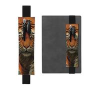 GDSHJKLW Rising Sun Tiger Elastic Band Pen Holder Detachable Pu Leather Pen Sleeve Pouch Journal Pencil Holder Pencil Case Office Supplies Gift For Hardcover Journals Notebooks Planners