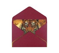 GDSHJKLW Rising Sun Tiger Greeting Card with Dark Red Envelopes, 4x6 Thinking of You Cards Happy Birthday Wedding Invitation Blank Note Card for All Occasions